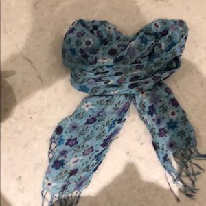 Beautiful blue, white, and purple scarf